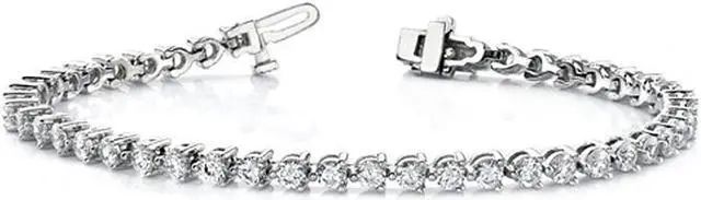 Main image of 2.40 Carat (ctw VS2-SI1, E-F) Lab Grown Diamond Tennis Bracelet in 14K White Gold