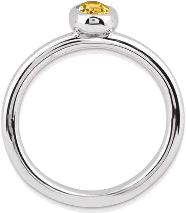 Alt view image 6 of 6 - 2/5 Carat (ctw) Solitaire Oval Citrine Ring in Sterling Silver