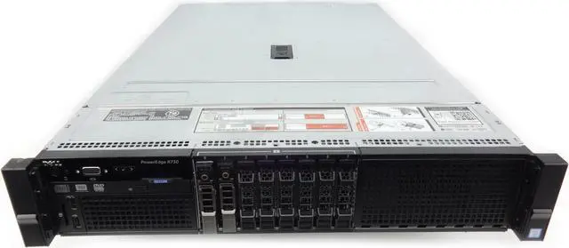 Main image of Dell Poweredge R730 8 Bay 16Core Server 2xE5-2620v4 2.1GHZ 768GB DDR4 2133 RAM 2x1.2TB 12G SAS 10K PERC H730P Redundant Power Supplies