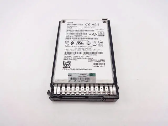 Alt view image 2 of 3 - HPe 873570-001 1.6TB SAS 12G SFF SC DS SSD HARD DRIVE