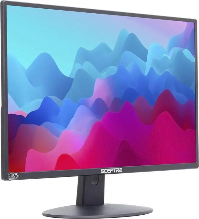 Alt view image 4 of 11 - sceptre 20 inch led monitor 75hz 1600x900 2x hdmi build-in speakers, metallic black 2018