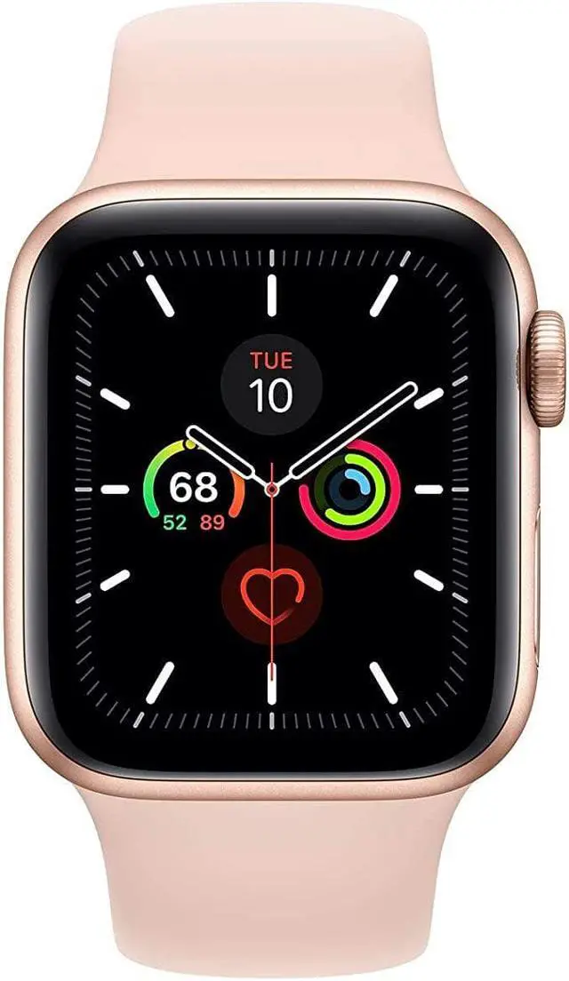 Alt view image 18 of 19 - Apple Watch Series 4 GPS, 40mm Gold Aluminum Case with Pink Sand Sport Band