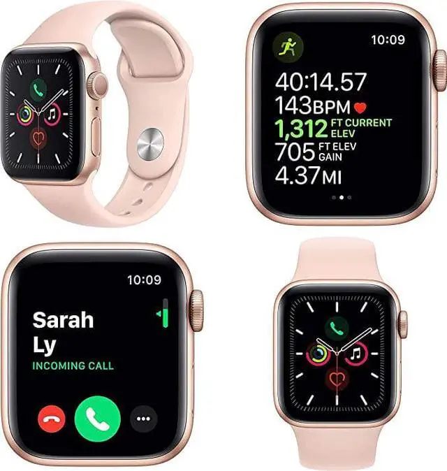 Alt view image 19 of 19 - Apple Watch Series 4 GPS, 40mm Gold Aluminum Case with Pink Sand Sport Band