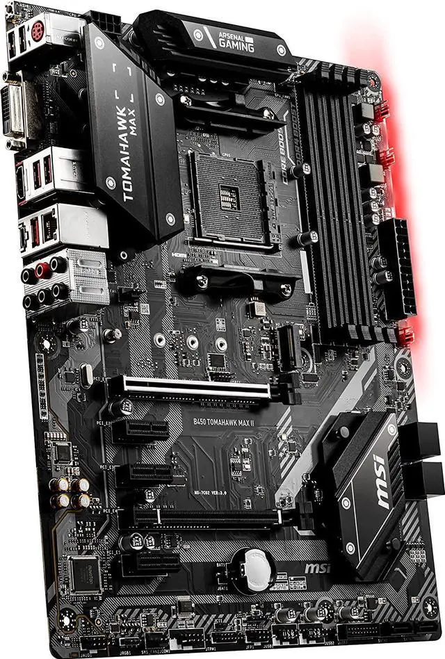 Alt view image 7 of 8 - MSI Arsenal Gaming B450 Tomahawk Max AM4 DDR4 DVI HDMI Crossfire ATX Motherboard
