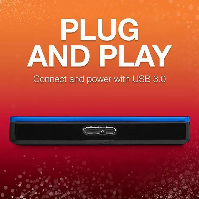 Alt view image 2 of 4 - Seagate Backup Plus Slim HDD 1tb USB 3.0 Portable Hard Drive STDR1000102 - Blue