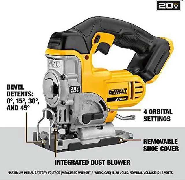 Alt view image 10 of 12 - Dewalt DCS331B 20V MAX Variable Speed Lithium-Ion Cordless Jig Saw (Tool Only)