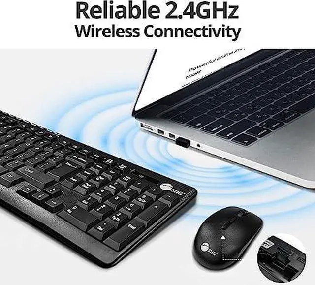 Alt view image 7 of 9 - SIIG JK-WR0T12-S1 Wireless Extra Duo Keybrd Mous