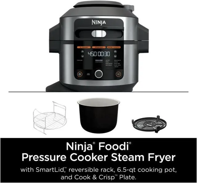 Alt view image 2 of 5 - Ninja OL500 Foodi 6.5-qt. Pressure Cooker Steam Fryer with SmartLid, 13-in-1