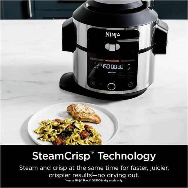 Alt view image 3 of 5 - Ninja OL500 Foodi 6.5-qt. Pressure Cooker Steam Fryer with SmartLid, 13-in-1