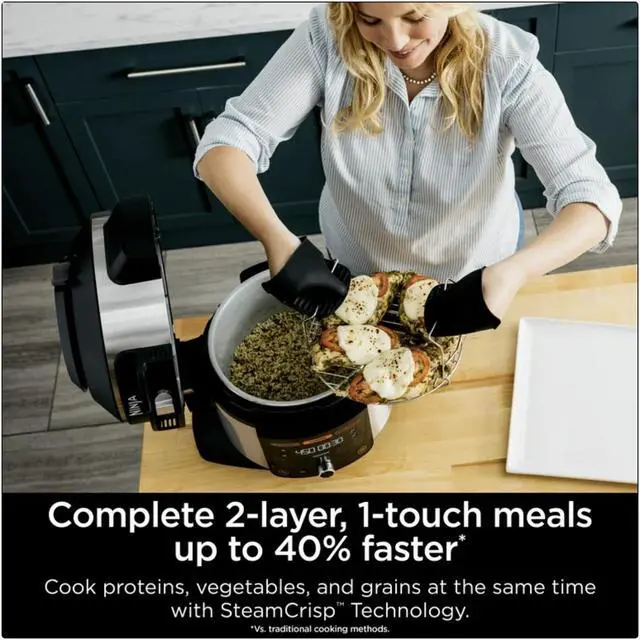 Alt view image 4 of 5 - Ninja OL500 Foodi 6.5-qt. Pressure Cooker Steam Fryer with SmartLid, 13-in-1