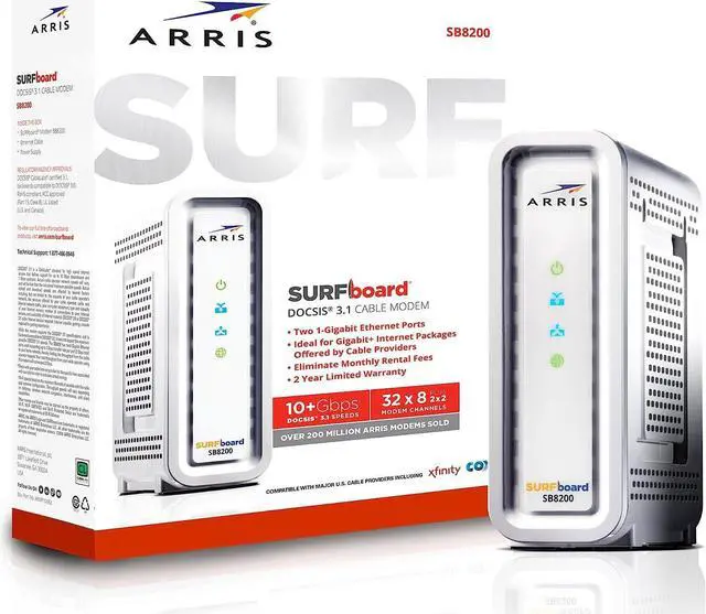 Main image of Arris SURFboard SB8200 DOCSIS 3.1 Cable Modem - WHITE