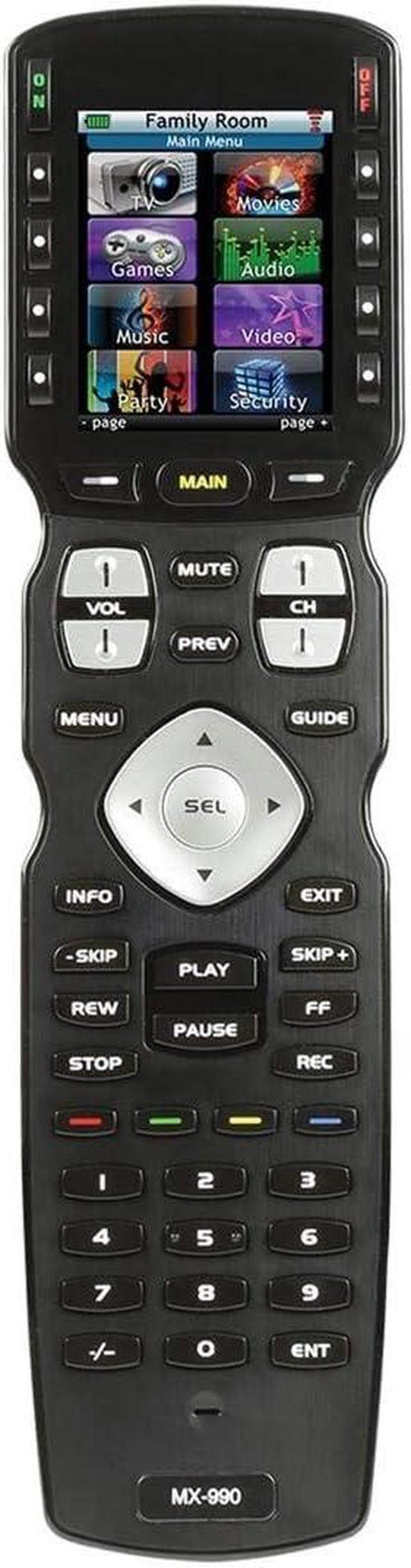 Alt view image 3 of 4 - UNIVERSAL REMOTE MX-990 Complete Control IR/RF Remote Color LCD Screen - Black