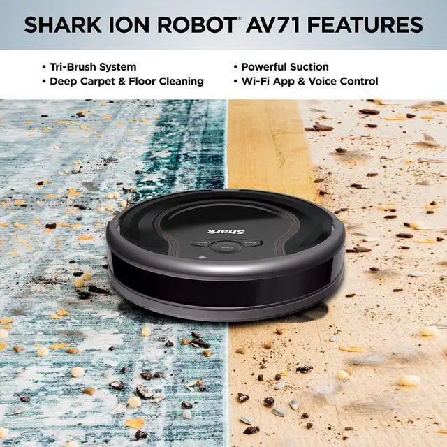 Alt view image 2 of 5 - Shark ION Robot Vacuum for Carpet AV751 - Black