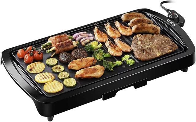 2 in1 Electric Griddle,Homasy 1600W Indoor Nonstick Electric