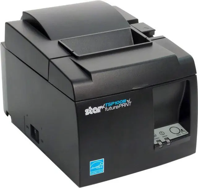 Alt view image 3 of 5 - Star Micronics TSP143IIIW GRY US Direct Thermal Printer - Monochrome - Desktop - Receipt Print - 2.83" Print Width - 9.84 in/s Mono - 203 dpi - Wireless LAN - Receipt - 3.15" Label Width