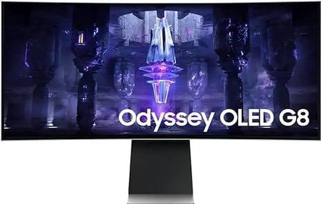 Main image of SAMSUNG 34 Odyssey G85SB QD-OLED Ultra WQHD Curved 175Hz LS34BG850SNXZA - Silver
