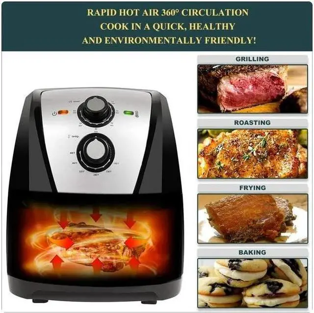 Alt view image 7 of 7 - Secura Air Fryer XL 5.3 Quart 1700-Watt Electric Hot Air Fryers TXG-DS16