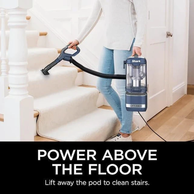 Alt view image 2 of 5 - Shark LA301 Navigator ADV Lift-Away Upright Corded Vacuum - BLUE