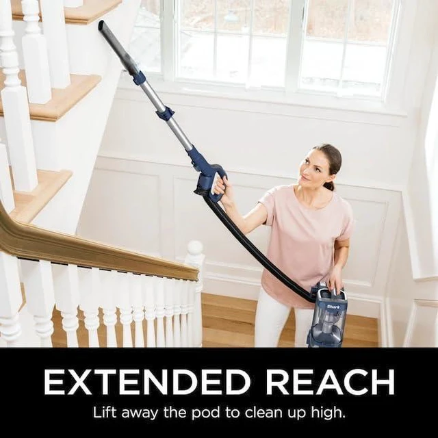 Alt view image 3 of 5 - Shark LA301 Navigator ADV Lift-Away Upright Corded Vacuum - BLUE