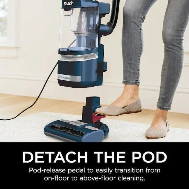 Alt view image 5 of 5 - Shark LA301 Navigator ADV Lift-Away Upright Corded Vacuum - BLUE