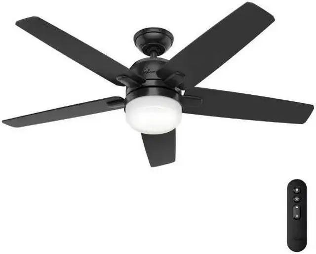 Main image of HUNTER Cavera II 5"2 Indoor Wifi-Enabled Smart Ceiling Fan 50476 - Matte Black