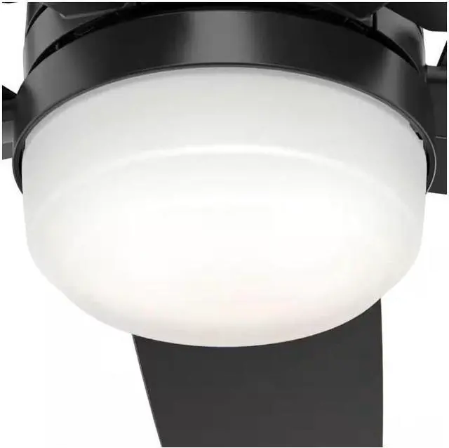 Alt view image 2 of 5 - HUNTER Cavera II 5"2 Indoor Wifi-Enabled Smart Ceiling Fan 50476 - Matte Black