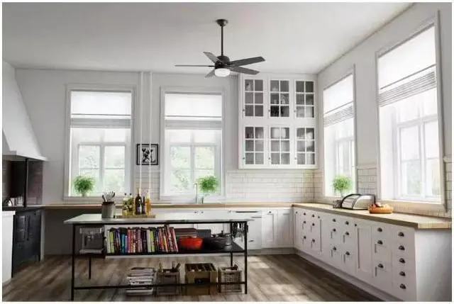 Alt view image 5 of 5 - HUNTER Cavera II 5"2 Indoor Wifi-Enabled Smart Ceiling Fan 50476 - Matte Black