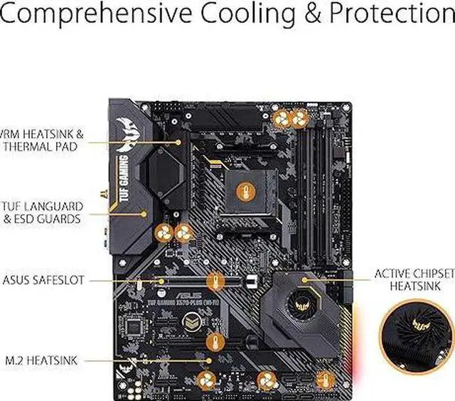 Alt view image 10 of 11 - ASUS TUF GAMING X570-PLUS WI-FI AMD Socket X570 AM4 ATX M.2 Desktop Motherboard