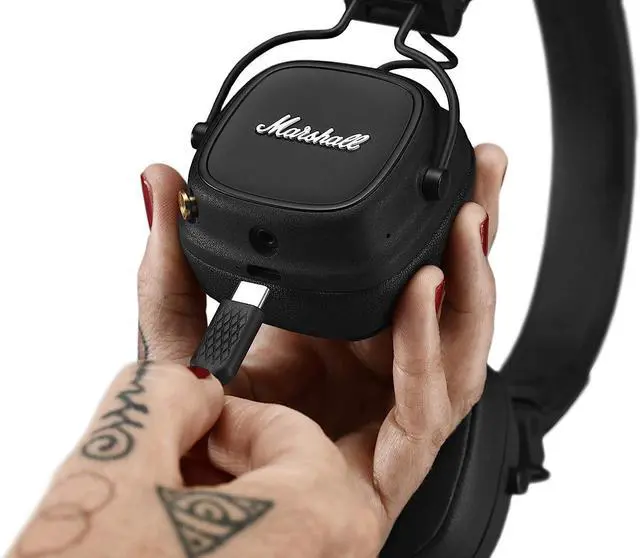 Alt view image 5 of 10 - Marshall - Major IV Bluetooth  Headphone with wireless charging - Black