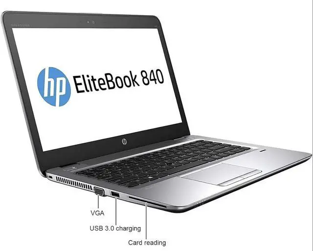 Alt view image 15 of 18 - HP EliteBook 840 G3 14" Grade A Business Laptop - 6th Gen Intel Core i5-6300U 2.4GHz Processor (up to 3.00 GHz), 256 GB SSD, 16 GB Ram, WebCam, Windows 10 Professional 64 Bit