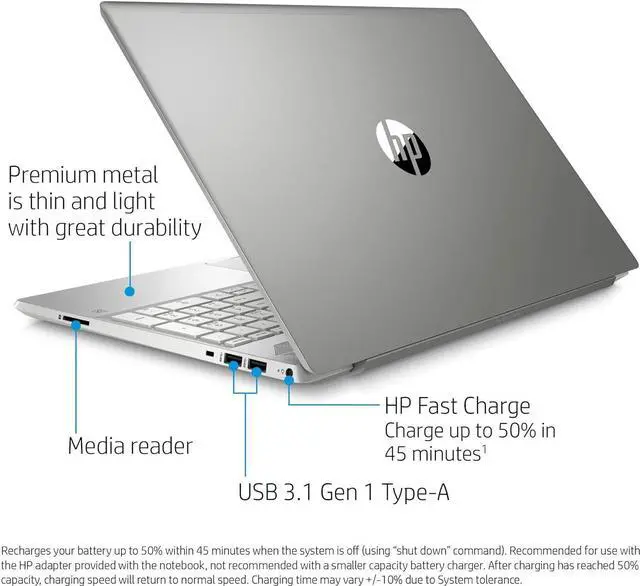Alt view image 3 of 3 - HP Pavilion Laptop 15.6'' FHD +TOUCH i7-1065G7 12GB 1TB HDD 15-CS3065CL - Silver