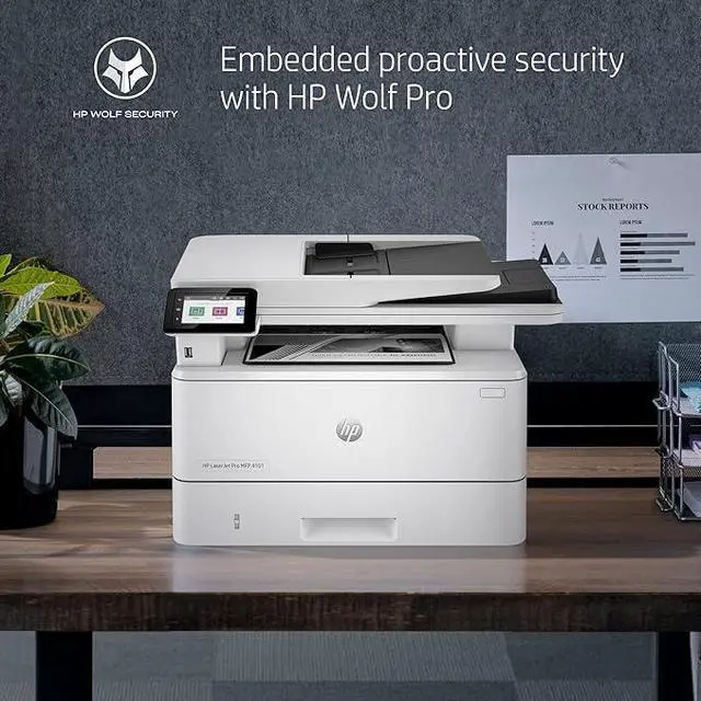Alt view image 4 of 4 - HP LaserJet Pro MFP 4101fdn Printer Ethernet/USB only 2Z618FR - WHITE