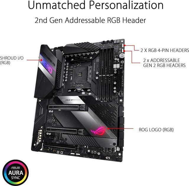 Alt view image 5 of 5 - ASUS ROG Crosshair VIII Hero X570 ATX Motherboard (NON WI-FI) - Black