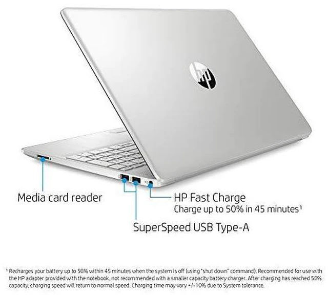 Alt view image 3 of 4 - HP LAPTOP 15.6" HD RYZEN 3 3250U 8GB 1TB HDD 15-GW0123OD - NATURAL SILVER