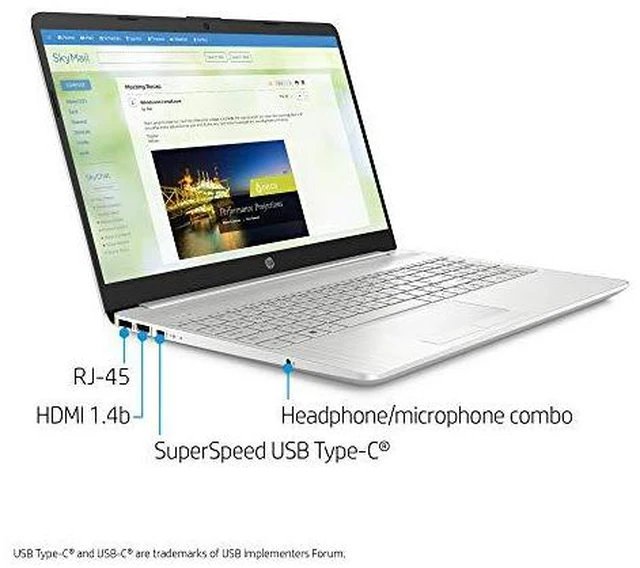 Alt view image 4 of 4 - HP LAPTOP 15.6" HD RYZEN 3 3250U 8GB 1TB HDD 15-GW0123OD - NATURAL SILVER