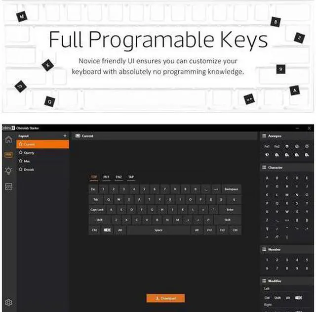 Alt view image 3 of 7 - Anne Pro 2 Mechanical Gaming Keyboard TLK 60% True RGB Backlit Cherry MX Brown- Wired/Wireless Bluetooth 4.0 PBT Type-c Up to 8 Hours Extended Battery Life, Linux Mac Full Keys Programmable