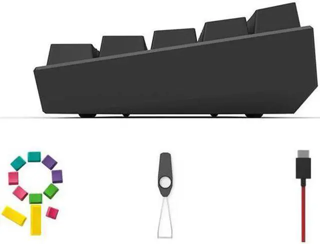 Alt view image 2 of 7 - Anne Pro 2 Mechanical Gaming Keyboard TLK 60% True RGB Backlit - Wired/Wireless Bluetooth 4.0 PBT Type-c Up to 8 Hours Extended Battery Life, Linux Mac Full Keys Programmable (Gateron Brown, White)