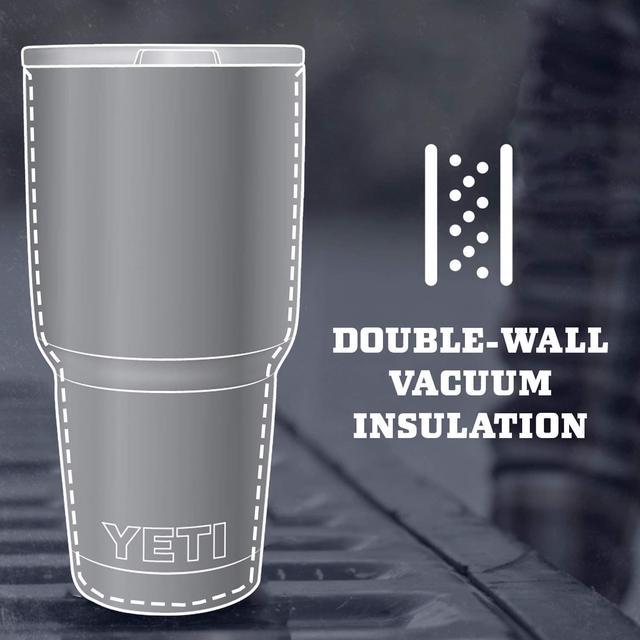 Yeti Rambler Tumbler 30 oz Stainless Steel Genuine W/ Handle No Lid