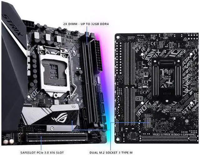 Alt view image 4 of 5 - ASUS ROG STRIX B360-I GAMING LGA1151 (300 Series) DDR4 DP HDMI M.2 Mini-ITX Motherboard