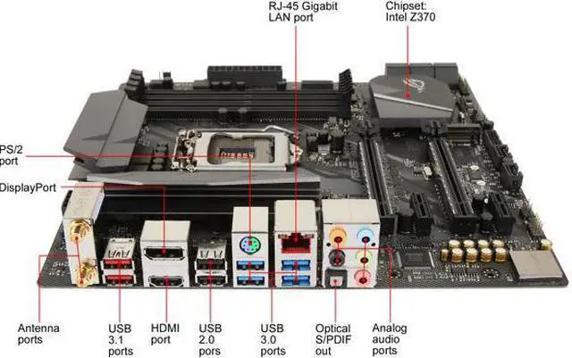 Alt view image 2 of 4 - ASUS ROG STRIX Z370-G Gaming (WI-FI AC) LGA 1151 (300 Series) Intel Z370 HDMI SATA 6Gb/s USB 3.1 Micro ATX Intel Motherboard