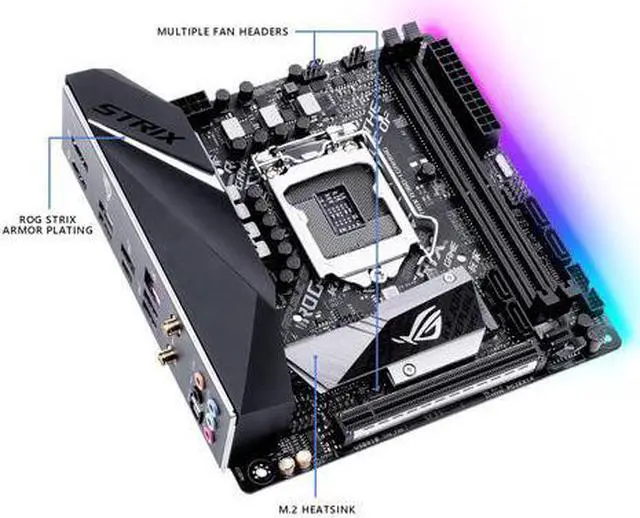 Alt view image 2 of 5 - ASUS ROG STRIX B360-I GAMING LGA1151 (300 Series) DDR4 DP HDMI M.2 Mini-ITX Motherboard