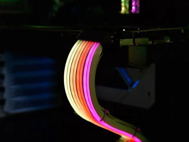 Alt view image 4 of 7 - LIAN LI STRIMER PLUS 8 Pins Addressable RGB VGA power cable  Video Card Cable---- Strimer 8 pins