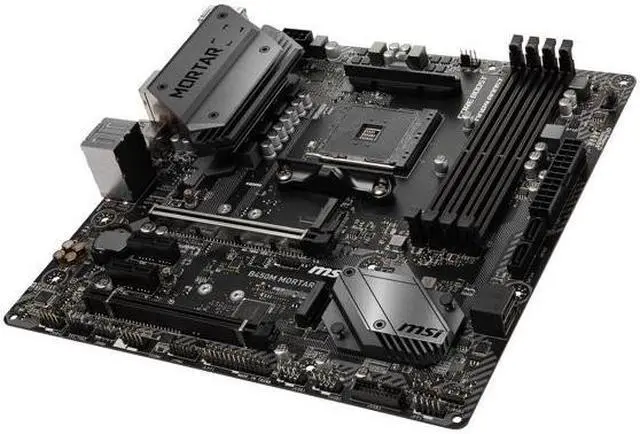 Alt view image 4 of 5 - MSI B450M MORTAR AM4 AMD B450 SATA 6Gb/s USB 3.1 HDMI AMD Motherboard
