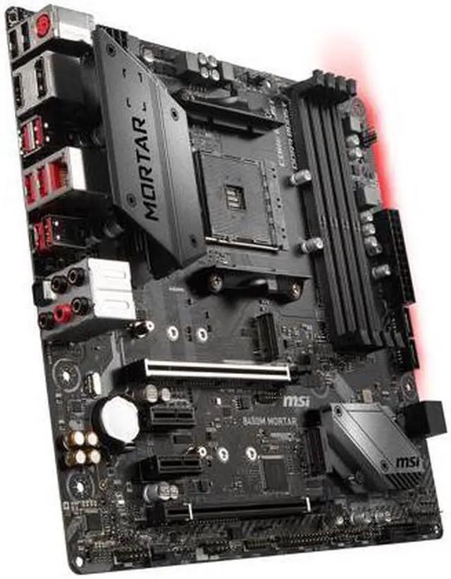 Alt view image 3 of 5 - MSI B450M MORTAR AM4 AMD B450 SATA 6Gb/s USB 3.1 HDMI AMD Motherboard