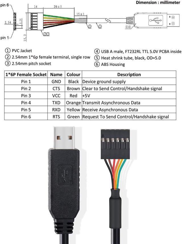 Serial Adapters Computer Accessories & Peripherals 3-Meter, Black DTECH ...