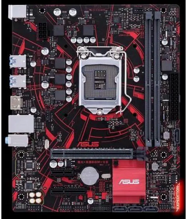 Alt view image 3 of 6 - ASUS Intel Expedition EX-B360M-V3 Socket LGA 1151 DDR4 Micro ATX Motherboard (EX-B360M-V3)