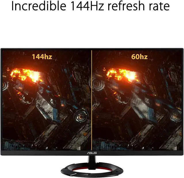 Alt view image 6 of 20 - ASUS TUF Gaming 27” 1080P Monitor (VG279Q1R) - Full HD, IPS, 144Hz, 1ms, Extreme Low Motion Blur, Speaker, FreeSync Premium, Shadow Boost, VESA Mountable, DisplayPort, HDMI, Tilt Adjustable