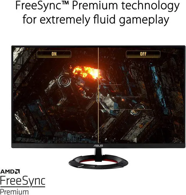 Alt view image 7 of 20 - ASUS TUF Gaming 27” 1080P Monitor (VG279Q1R) - Full HD, IPS, 144Hz, 1ms, Extreme Low Motion Blur, Speaker, FreeSync Premium, Shadow Boost, VESA Mountable, DisplayPort, HDMI, Tilt Adjustable