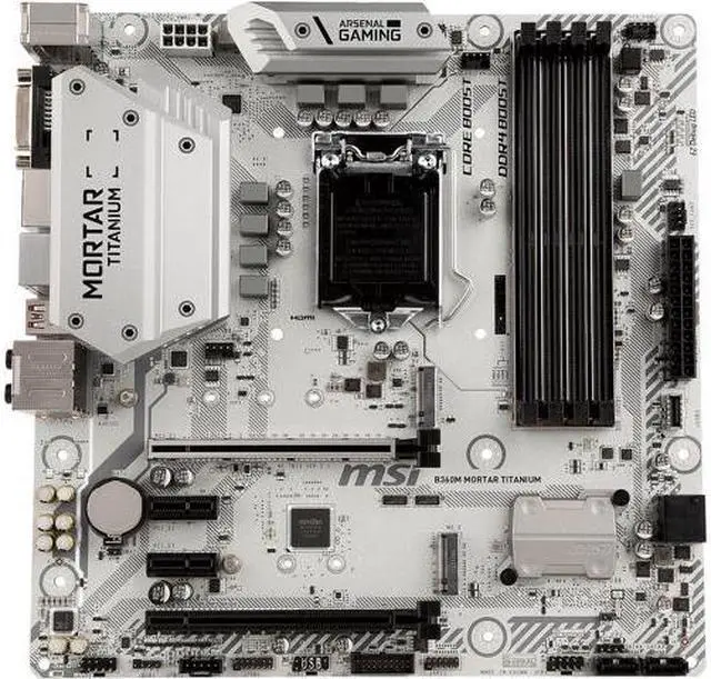 Main image of MSI B360M MORTAR TITANIUM LGA 1151 (300 Series) Intel B360 HDMI SATA 6Gb/s Micro ATX Intel Motherboard