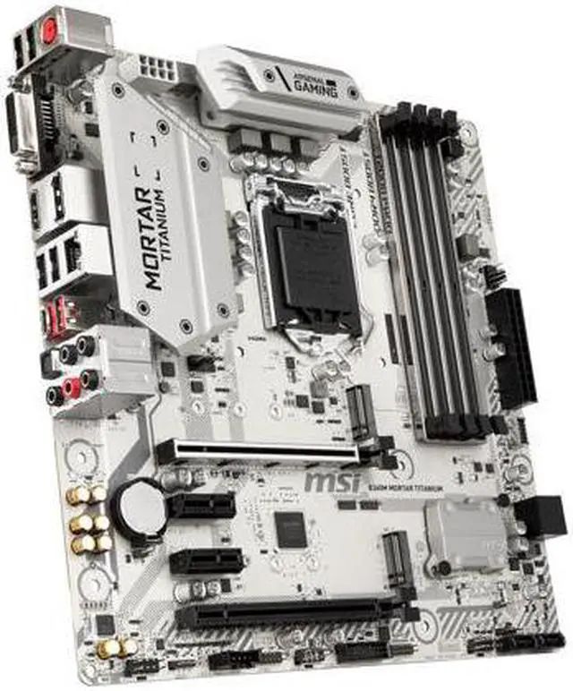 Alt view image 4 of 5 - MSI B360M MORTAR TITANIUM LGA 1151 (300 Series) Intel B360 HDMI SATA 6Gb/s Micro ATX Intel Motherboard